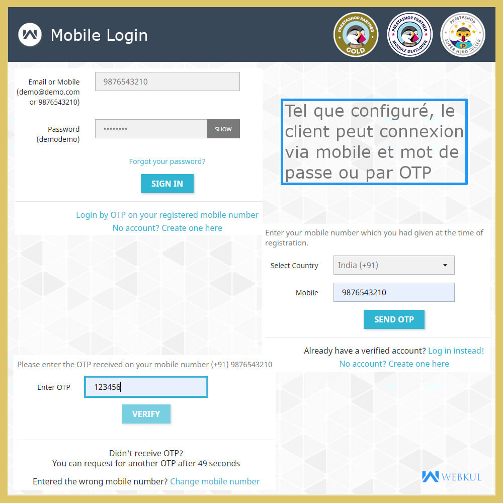 Module Mobile login | OTP Sign-In