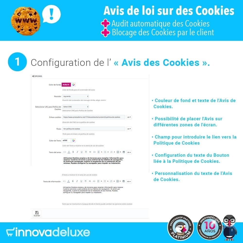 Module Loi des Cookies RGPD (Avi - Audit - Blocage)