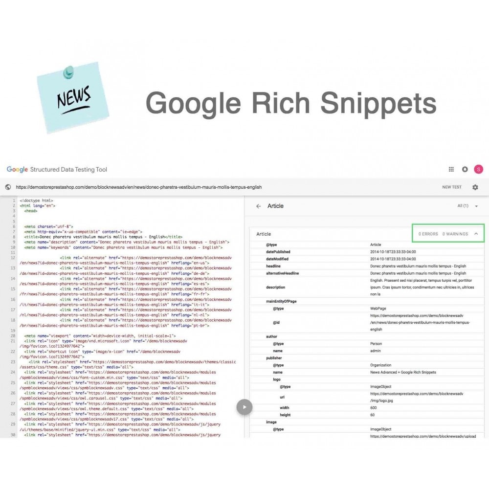 Module Nouvelles avancées + Google Rich Snippets