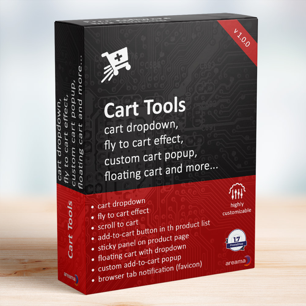 Module Cart Tools - cart dropdown, fly to cart, cart popup...