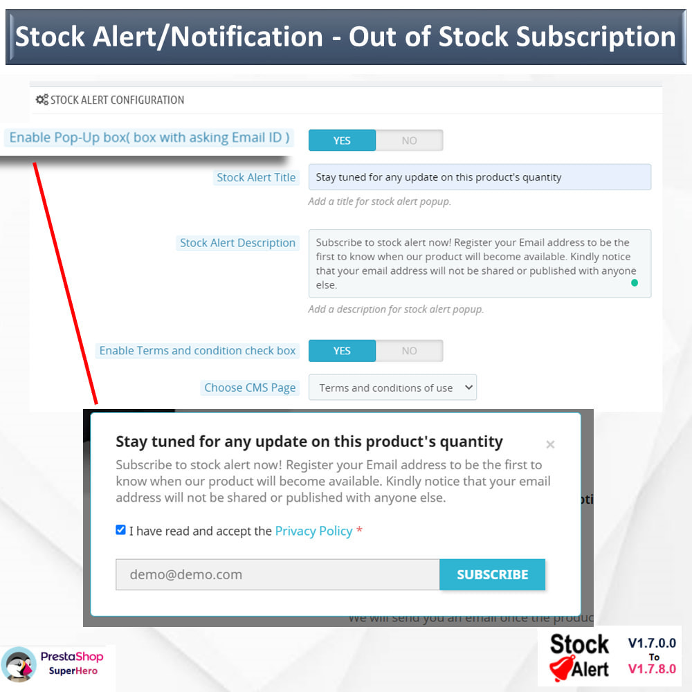 Module Stock Alert/Notification - Out of Stock Subscription