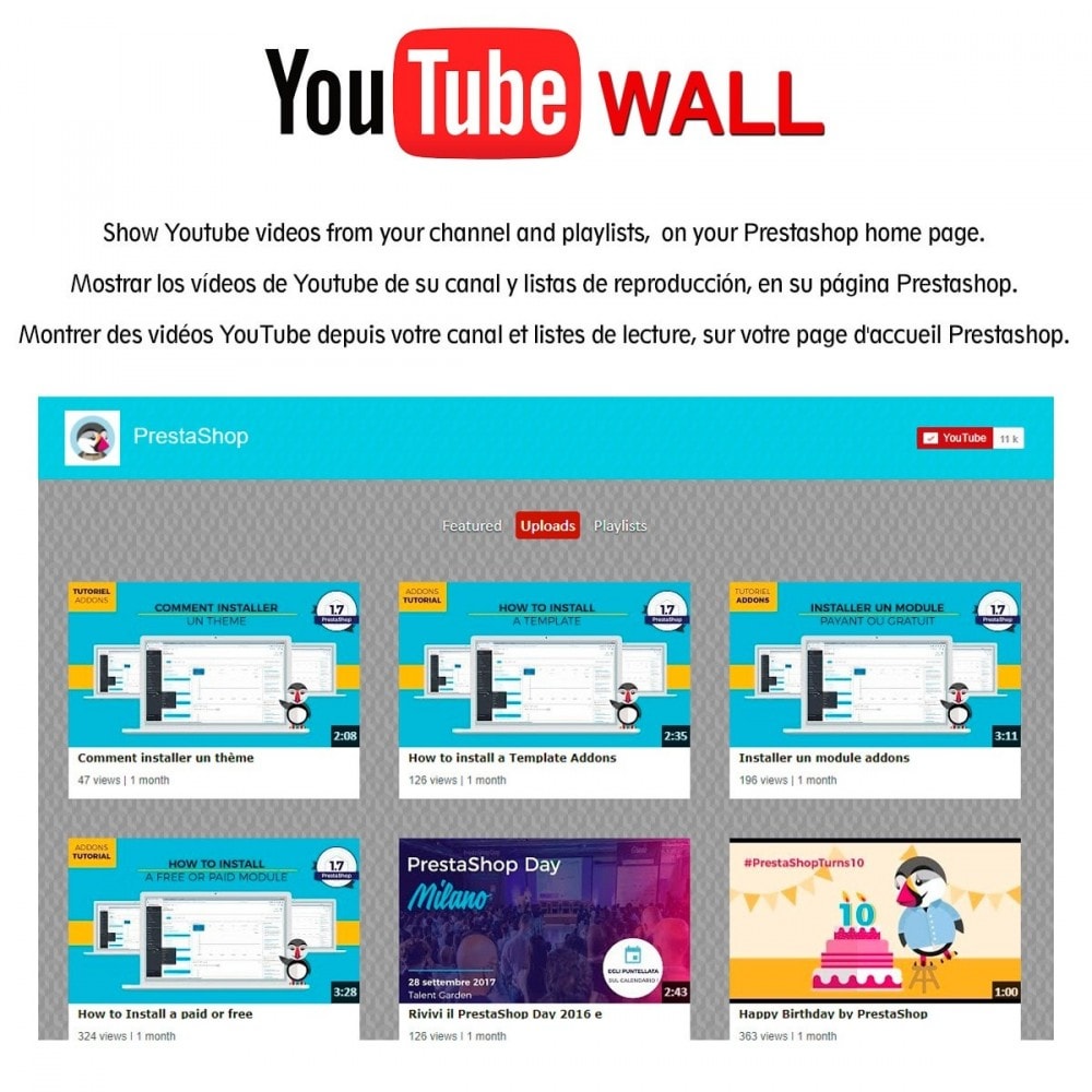 Module Youtube Wall