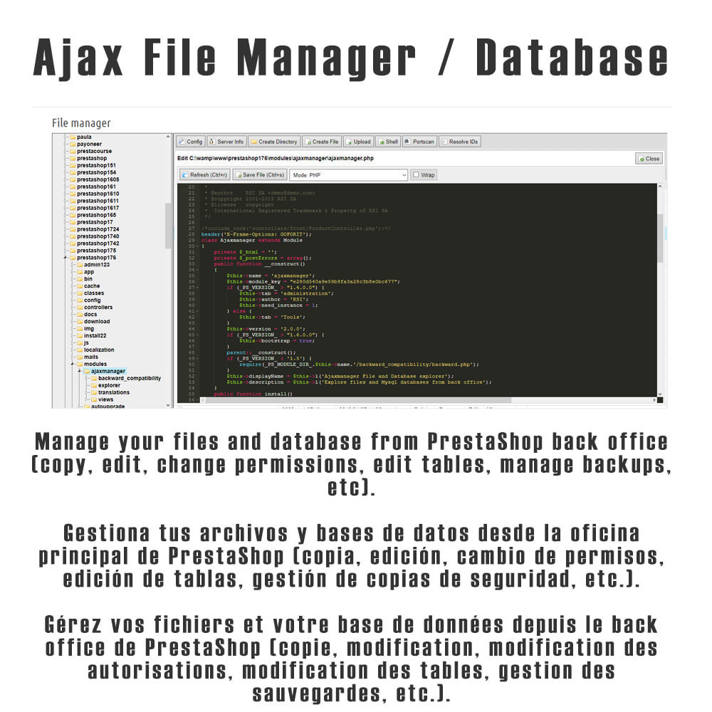 Module Ajax File / Database Manager