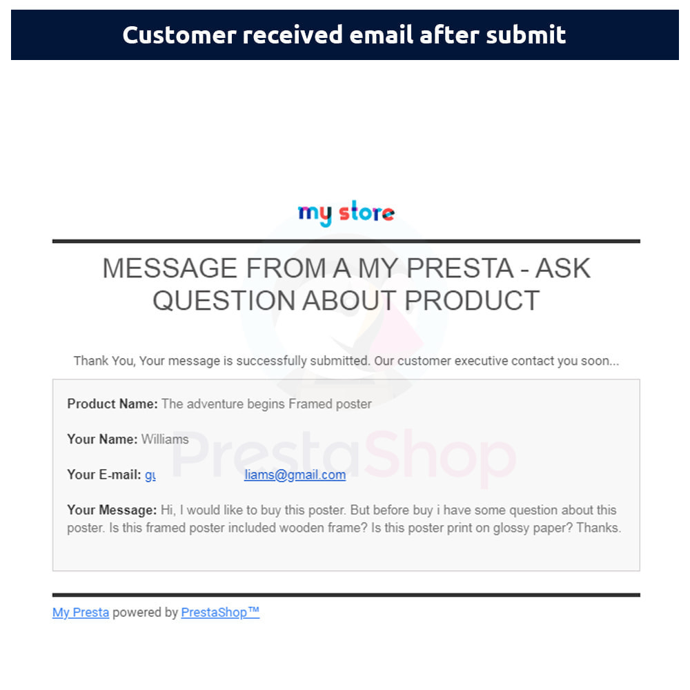 Module Ask Question about Product