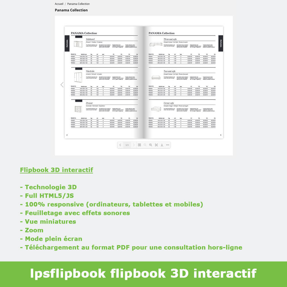 Module Flipbook 3D - Catalogue interactif PDF