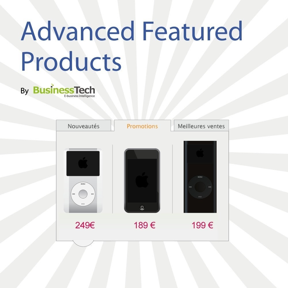 Module Advanced Featured Products: Produits phares sur accueil
