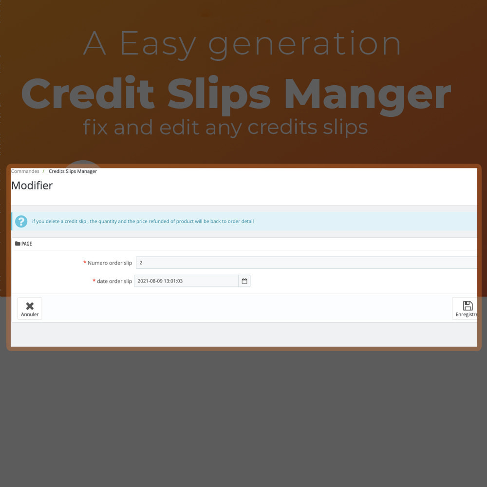 Module Credit Slips Manager