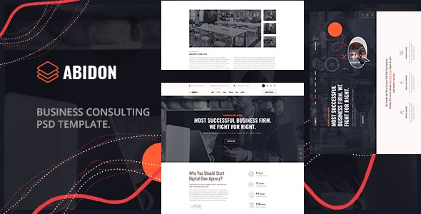 Abidon - Business Consulting PSD Template.
