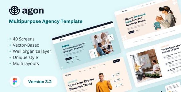 Agon - Multipurpose Agency Figma Template