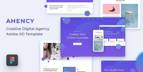 AHENCY - Creative Digital Agency Figma Template