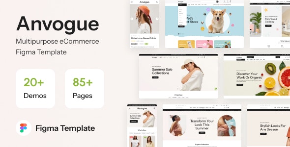 Anvogue - Multipurpose eCommerce Figma Template