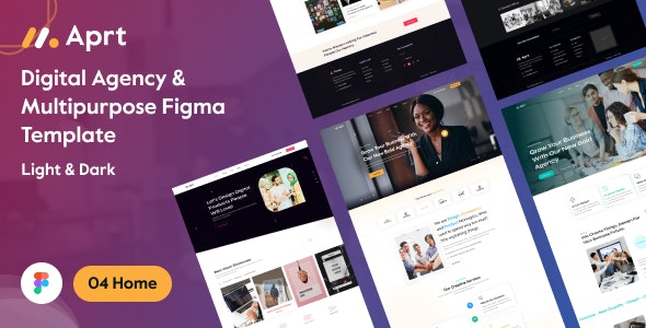 Aprt - Digital Agency &amp; Multipurpose Figma Template