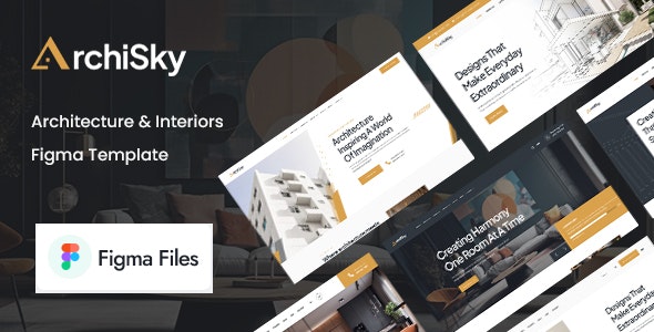 Archisky - Architecture &amp; Interiors Figma Template