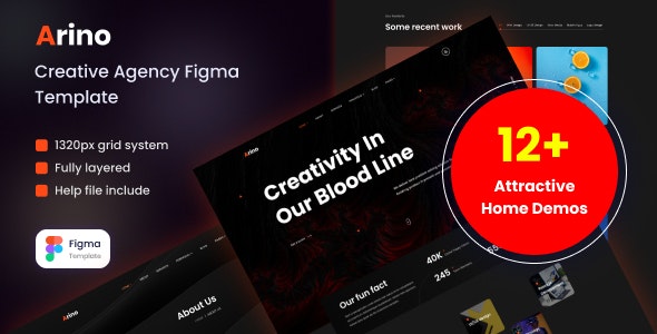 ARINO - Creative Agency Figma Template