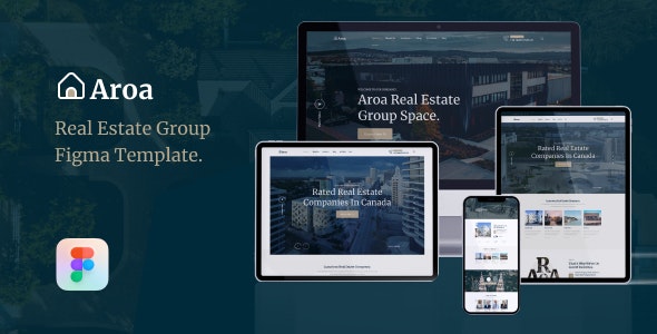 Aroa - Real estate group figma template