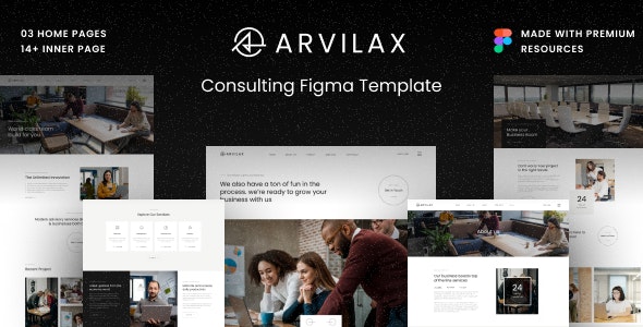 Arvilax - Consulting Figma Template.