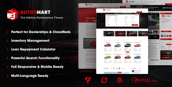 AutosMart - Automotive Car Dealer WordPress Theme