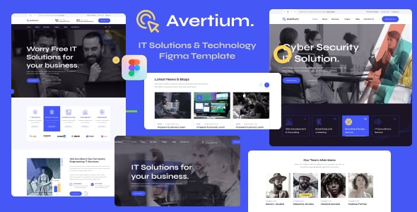 Avertium - IT Solutions &amp; Technology Figma Template