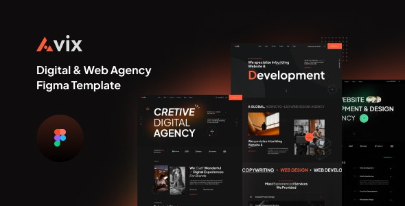 Avix - Web and Digital Agency Figma Template