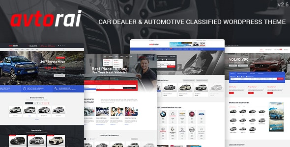 Avtorai- Car Dealer &amp; Automotive Classified WordPress Theme