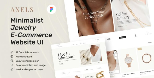 Axels - Jewelry E-Commerce Website UI Figma Template