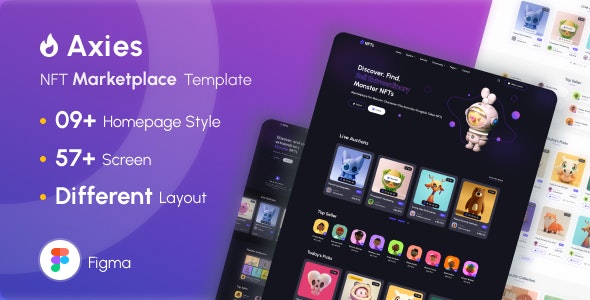 Axies | NFT Marketplace Figma template