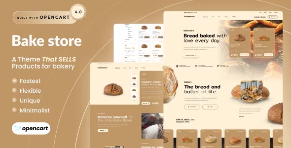 Bake Store - Opencart 4 Cakes and Sweets Store Template