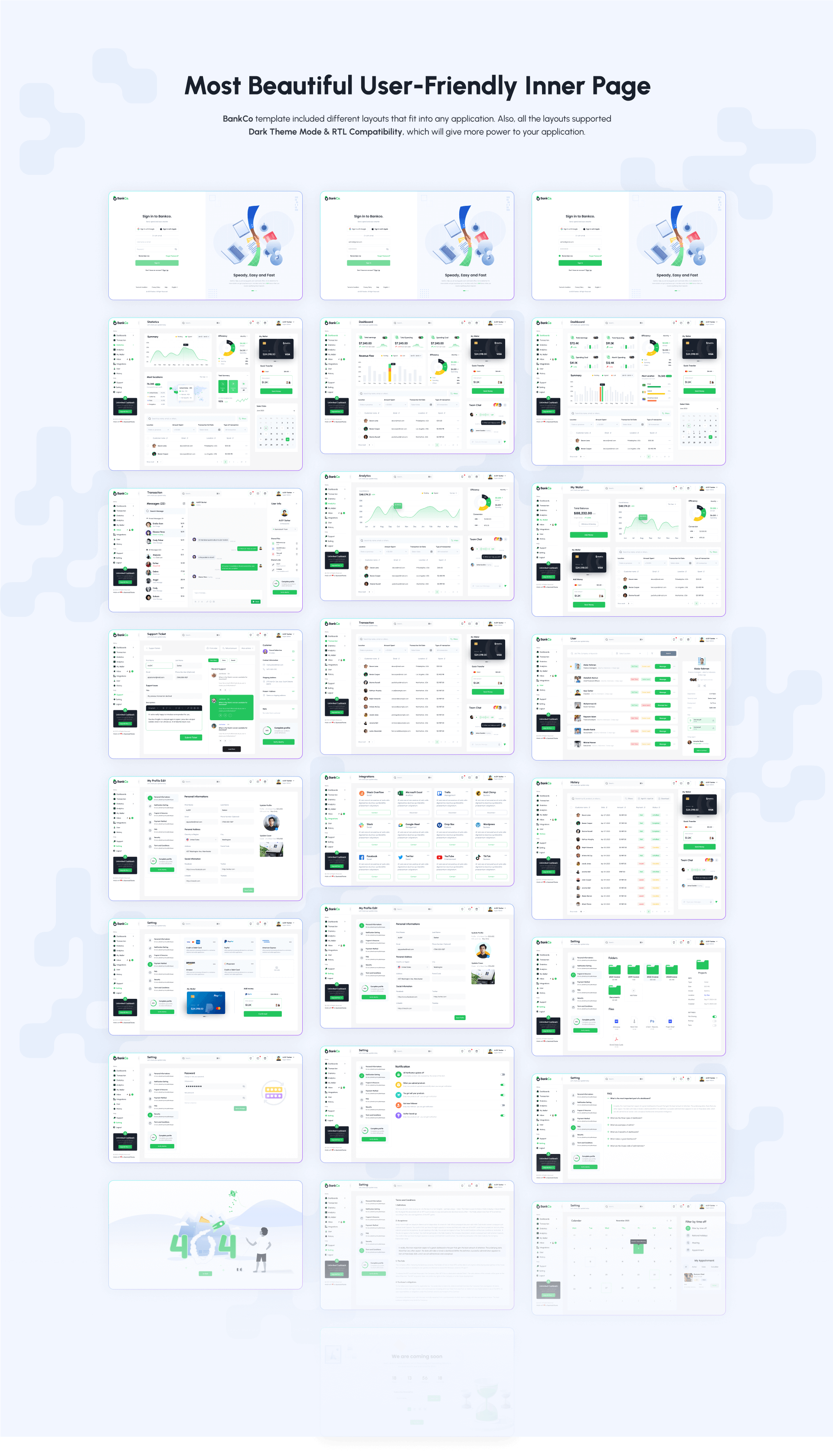 BankCo - Admin Dashboard Figma UI Templates