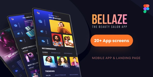 BELLAZE | Salon Service and Shop Mobile UI Template