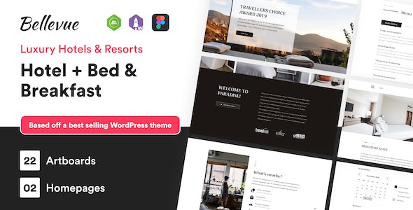 Bellevue Hotel Website Design Kit