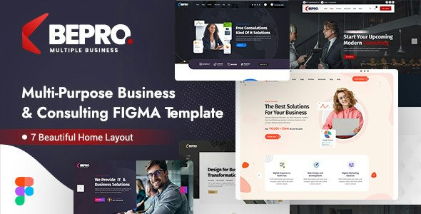 Bepro - Multi-Purpose Business &amp; Consulting Figma Template