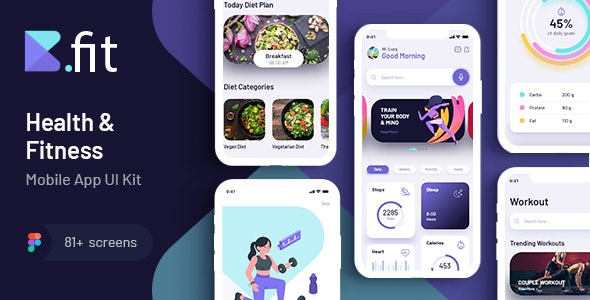 Bfit | Fitness App UI Kit for Figma