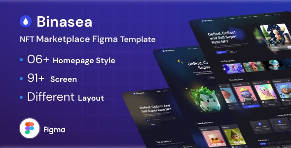 Binasea | NFT Marketplace Figma Template