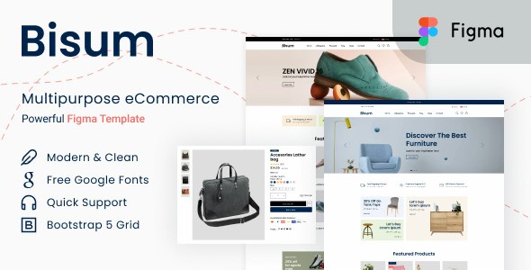 Bisum - Multipurpose Figma Template