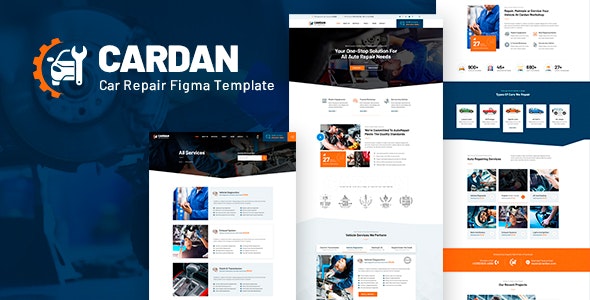 Cardan - Car Repair Services Figma  Template