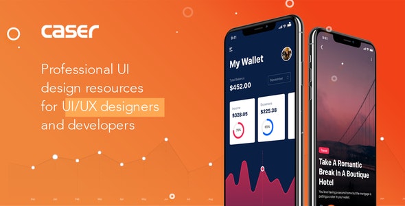 CASER - Mobile UI Kit for Figma