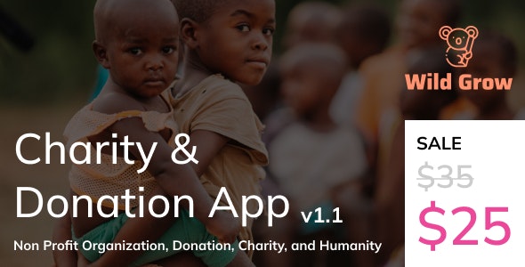 Charity &amp; Donation App UI Kit Figma Template - Wild Grow Non Profit Organization