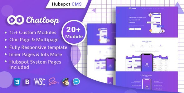 Chatloop - App , Software &amp; IT Solutions HubSpot Theme