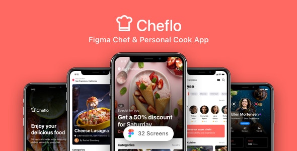 Cheflo - Figma Chef &amp; Personal Cook App