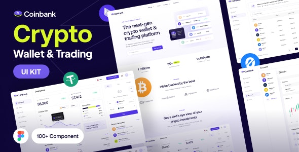 Coinbank - Crypto Wallet &amp; Trading Platform Web UI Kit