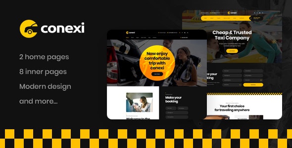Conexi - Taxi Booking Service WordPress Theme + RTL