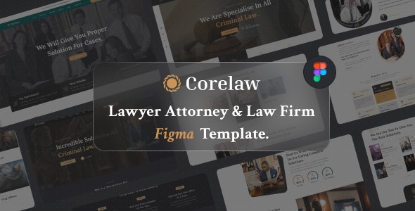 Corelaw - Lawyer Attorney &amp; Law Firm Figma Template