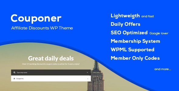 Couponer - Coupons &amp; Discounts WP Theme
