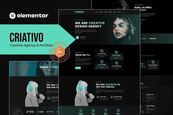 Criativo - Creative Agency &amp; Portfolio Elementor Template Kit