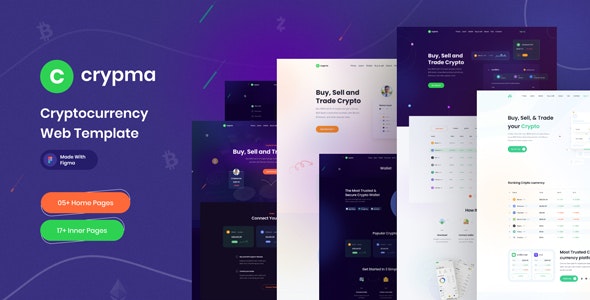 Crypma - Cryptocurrency Website Figma Template