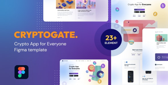 Cryptogate - Crypto App for Everyone Figma Template