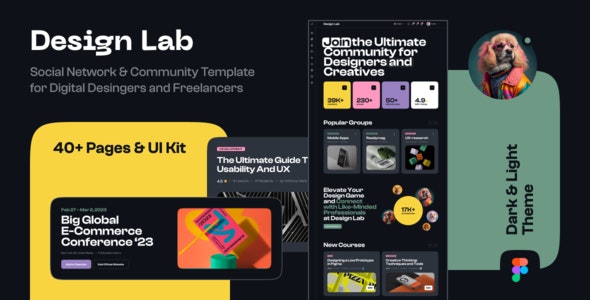 Design Lab - Social Network &amp; Community Figma Template
