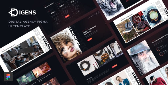 Digens - Digital Agency Figma UI Template