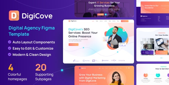 DigiCove - Digital Agency Figma Template