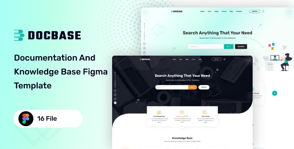 DocBase - Documentation &amp; Knowledge Base Figma Template